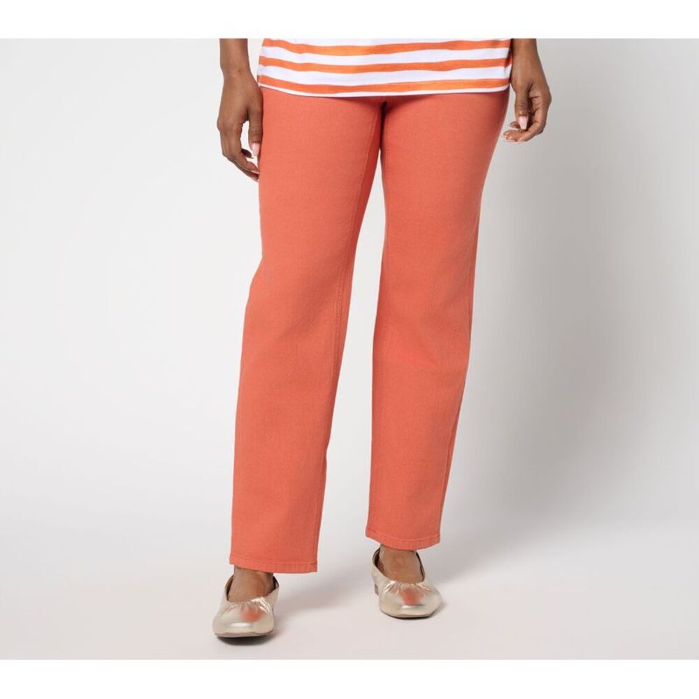 SUNNYLiFE Women's Pants Sz 12 Denim & Co. Classic Colored Ankle Jeans Red